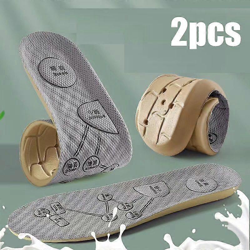 4D Latex Sport Insoles Super Soft High Elasticity Shoe Pads Anti pain Deodorant Cushion Arch Support Running Insoles Foot Insole| |