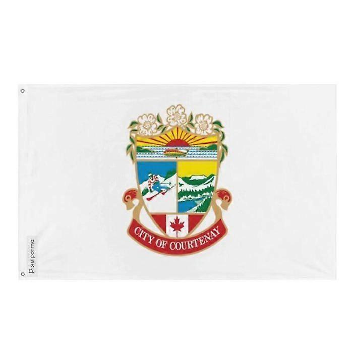 Flag - Courtenay - 60 x 90 cm - Polyester - Double-sided print - Iron eyelets