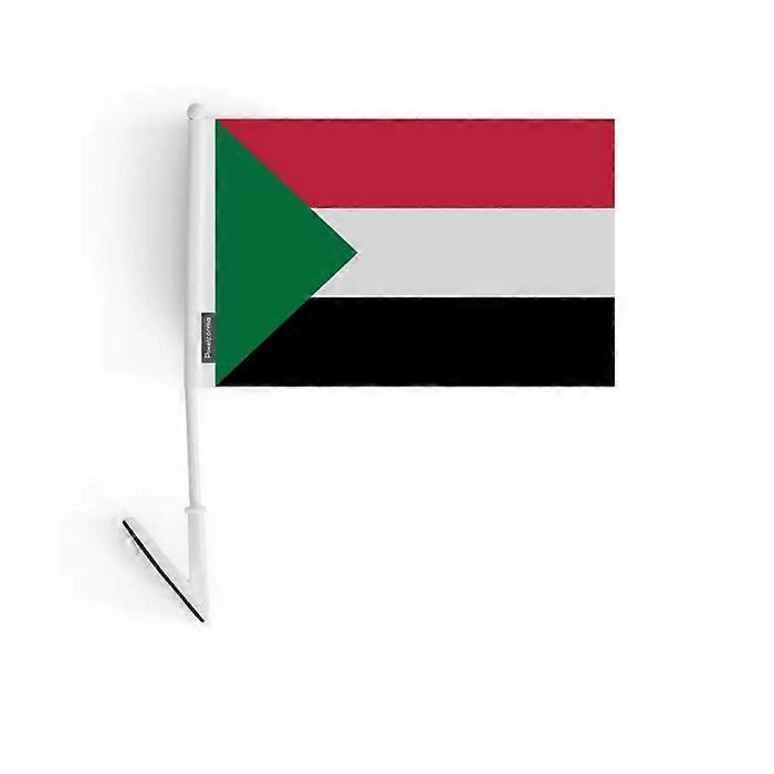 Adhesive Flag - Sudan - 14 x 21 cm - 10 pieces - Polyester - Lightweight and sturdy