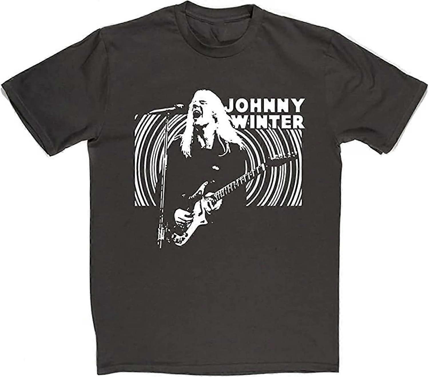 Johnny Winter Backlit T-shirt Herrer sort