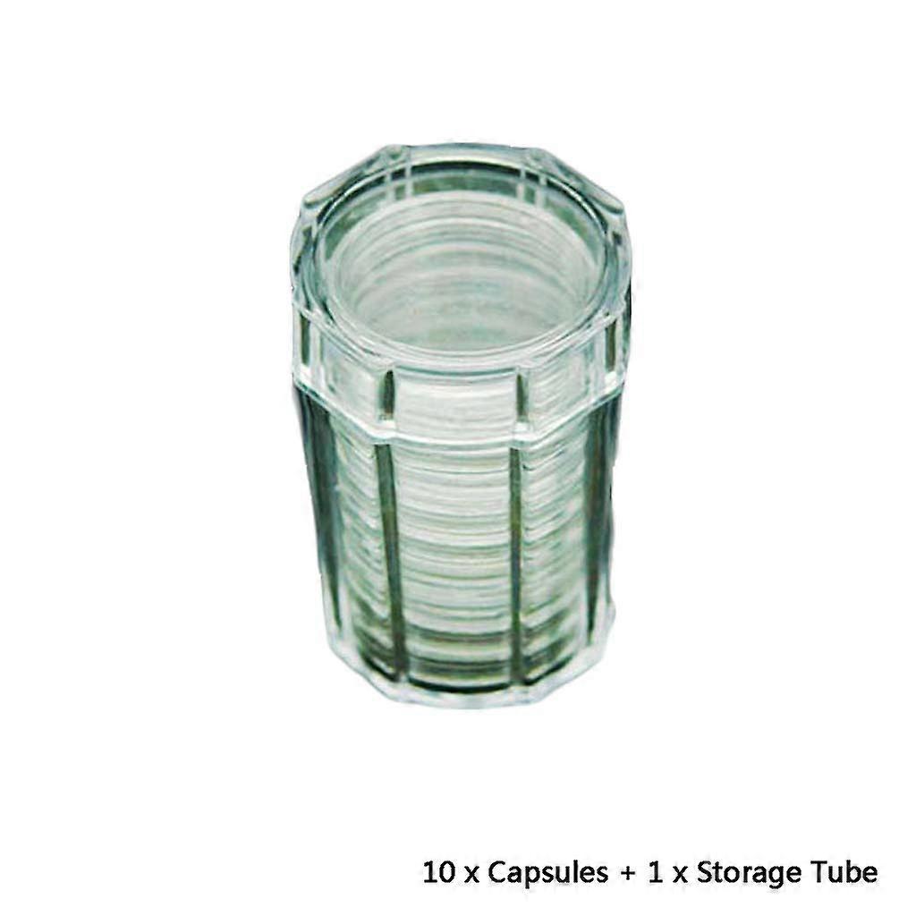 Clear Coin Tube Holder Storage Collection for Case Protector with 10 Pcs Direct