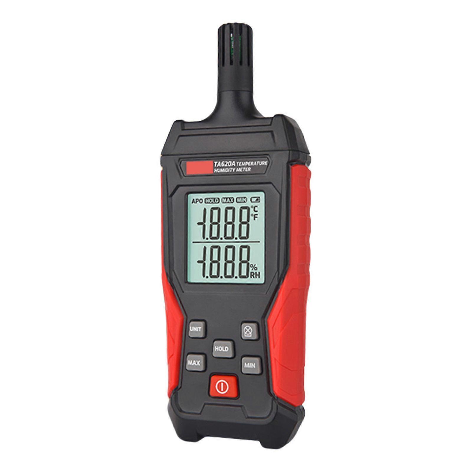 Handheld Temperature and Humidity Detector Monitors Hygrometer Thermometers Wet Bulb with Backlit Data Hold