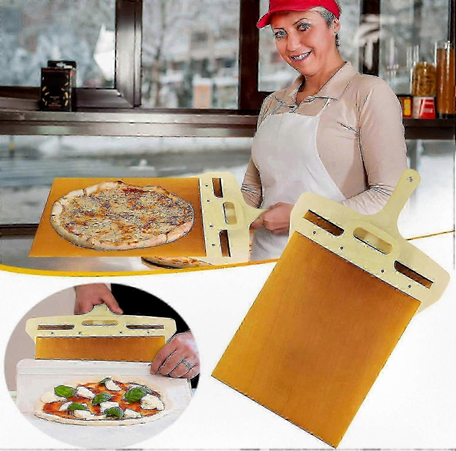 Sliding Pizza Peel - Perfect Pizza Transfer Tool, Handle for Easy Use, Ideal for Any Brand Pizza Making