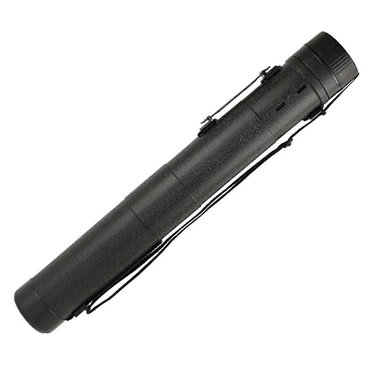 Secure Compact Storage Tube for Artworks, Maps, Posters - Black, with Adjustable Shoulder Strap, Durable Design
