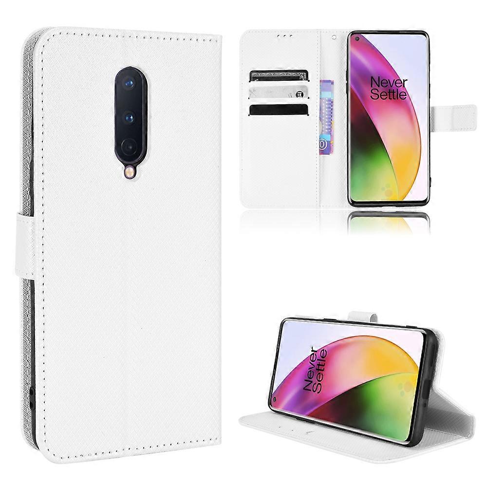 For OnePlus 8 Diamond Texture Leather Phone Case