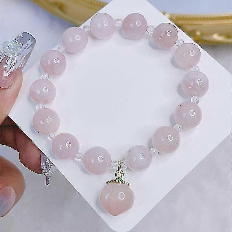 Peach Pink  Crystal Bracelet