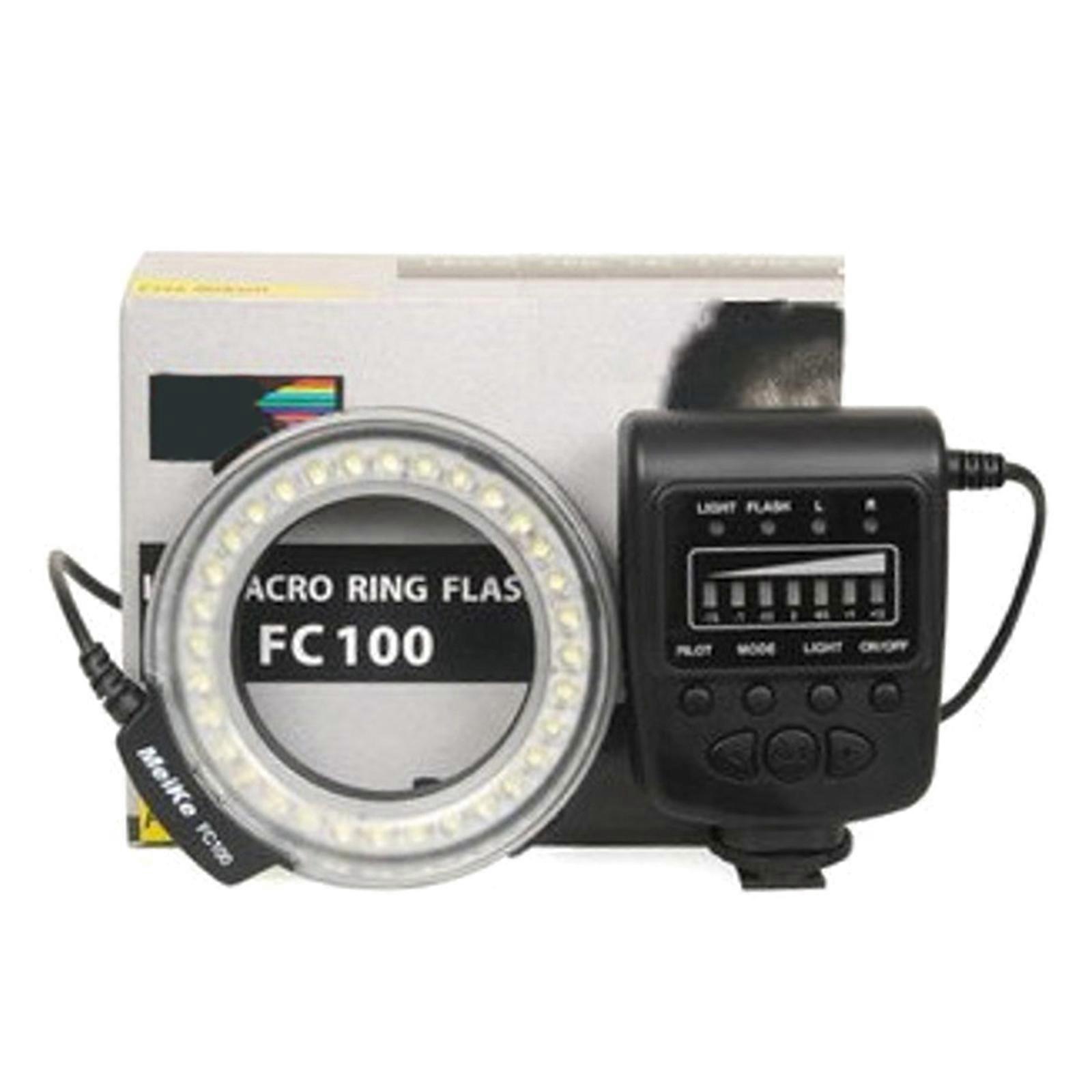 FC100 LED Macro Flash Annular Light with Dimmable Settings for Detailed Photography