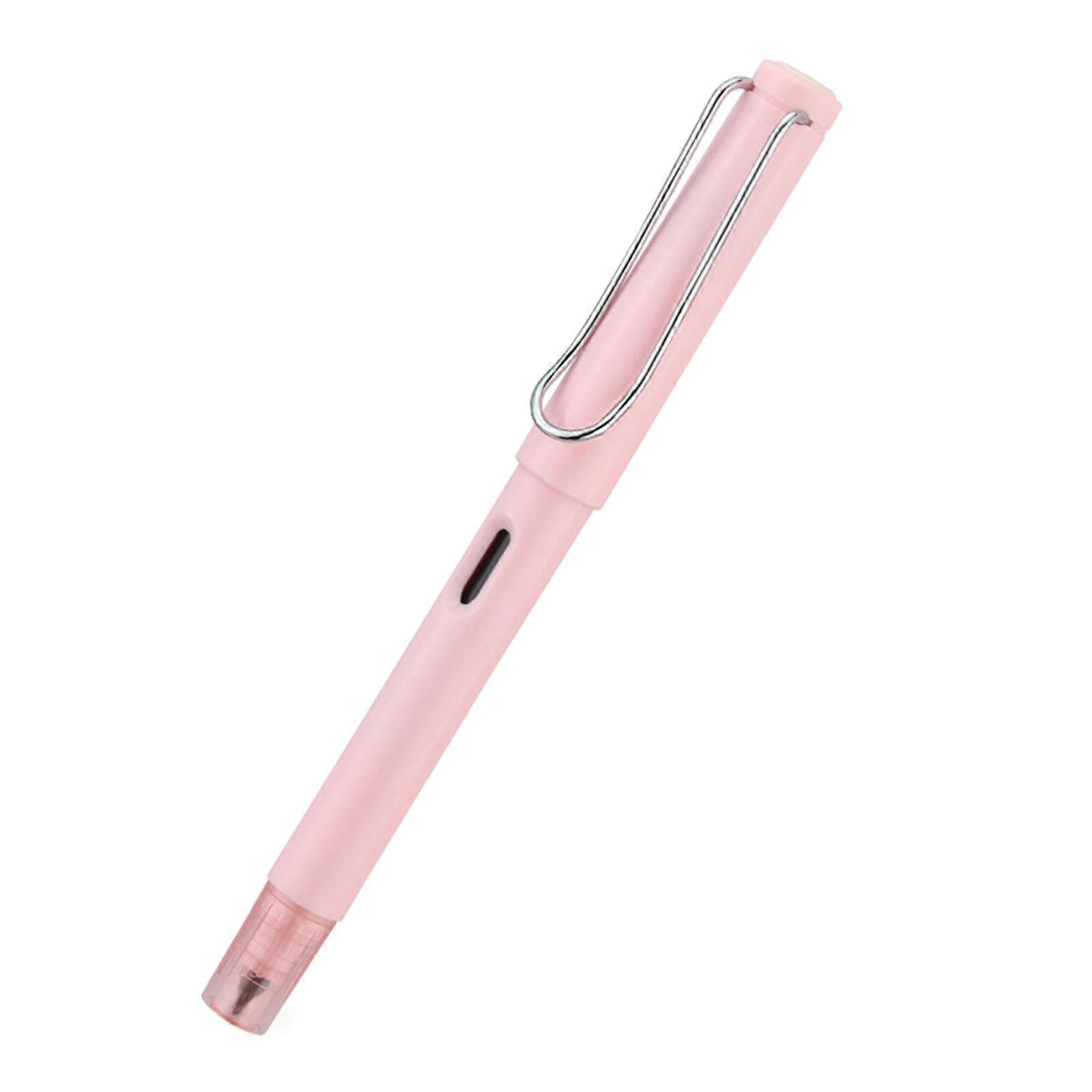 Double-end Fountain Pen with Everlasting Pen Nib Ink Sacs Available Stainless Steel EF Nib Write Smoothly for Kid Adult  Pink
