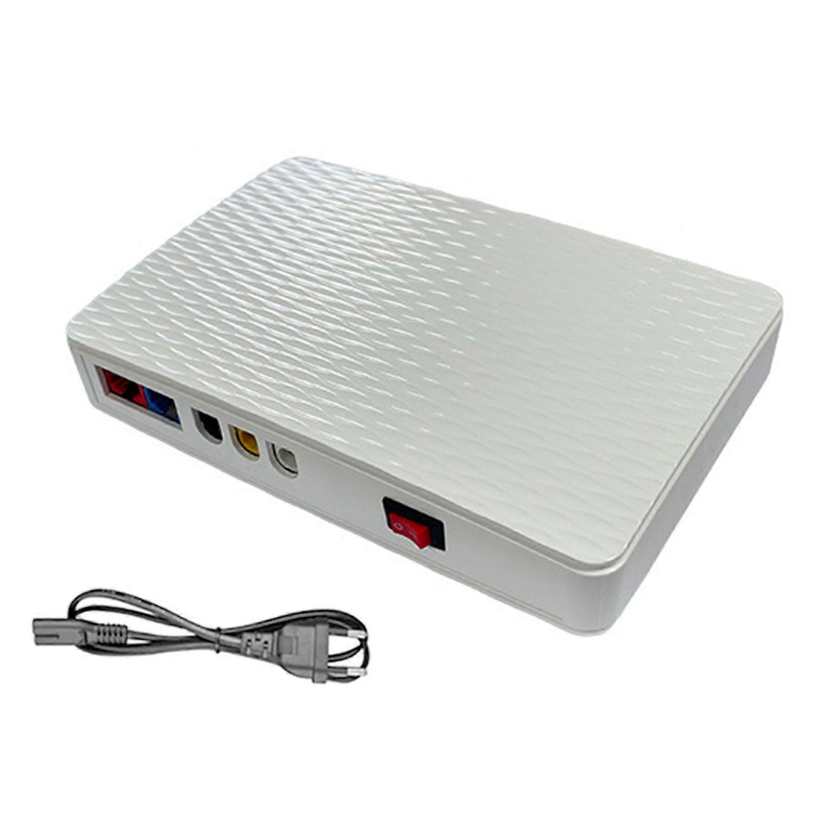 Multiple Output UPS Power Supply Uninterruptible Power Supply for Outdoor Security System Essential Electronics USB Port  White