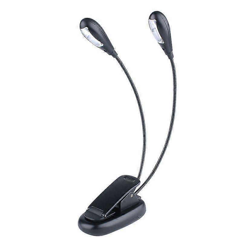 Music Stand Lamp, 4 LED Mini Adjustable Clip-on Lamp USB Cable Reading/Book/Table/Bedside Lamp