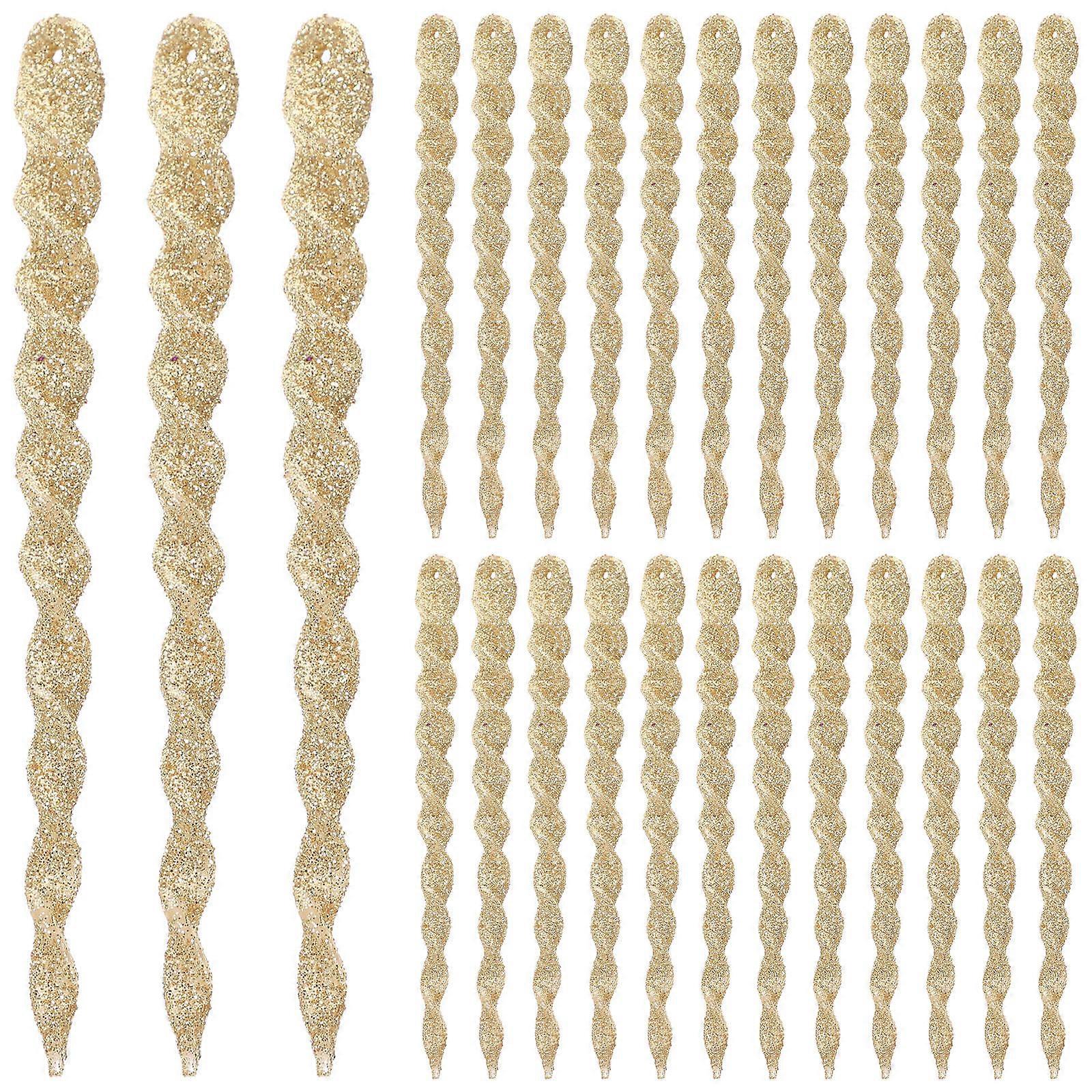 Holiday Tree Decorations, Twisted Icicles for Celebratory Use