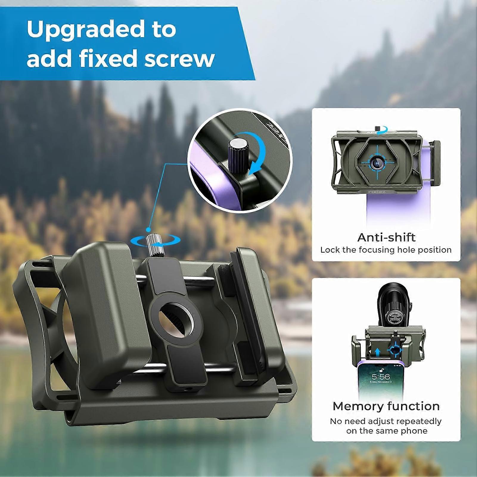 APEXEL APL-F002X Telescope Phone Adapter 360° Rotatable Phone Mount for Telescope Phone Holder for Monocular Microscope Spotting Binocular Photo Adap