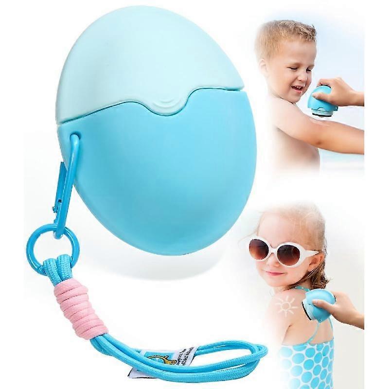 Sunscreen Applicator For Kids, Adults - BPA Free & Refillable, Sunblock Buddy Brush Set with Protective Caps, Sun Lotion Applicator Sun Cream Brush