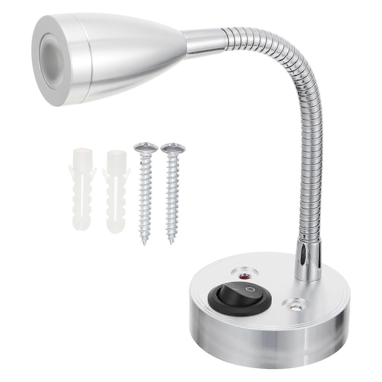 Low Voltage Bedside Spotlight with Flexible Arm for Wall Mounting – Warm Light Reading Lamp for RV and Yacht