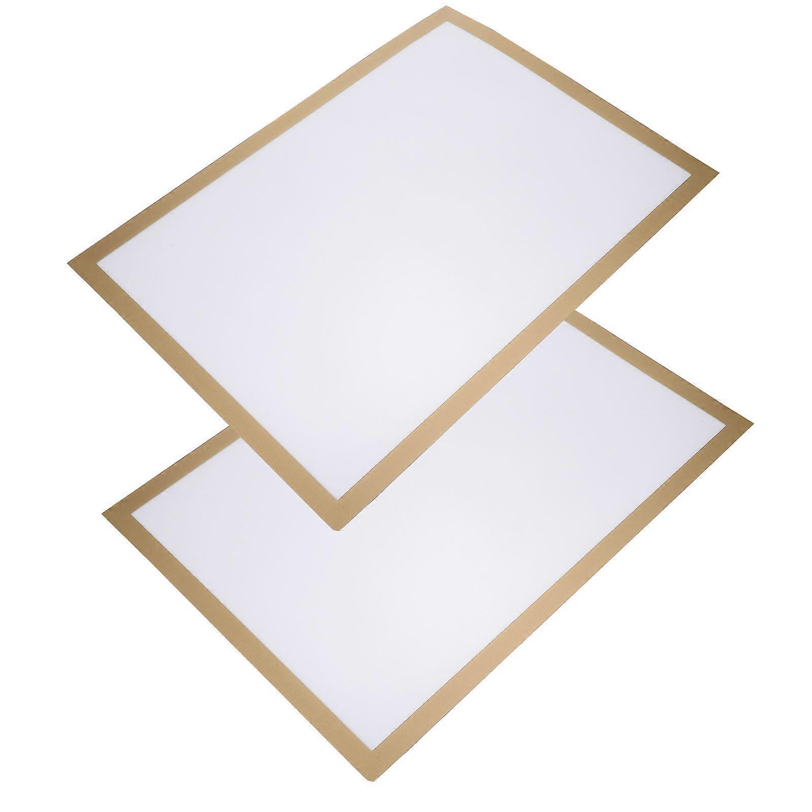 Golden Magnetic Picture Frame for Decoration Made of Plastic Stylish Design Fits Most Home Styles 2 Sets