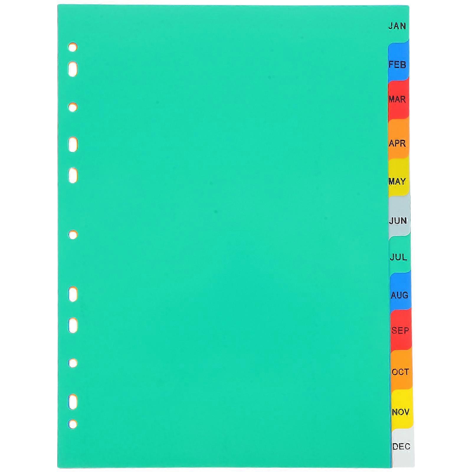 12 Pack Binder Dividers with Tabs – Multi Functional File Index Separators for Office & Home Use – Stylish Loose Leaf Accessories
