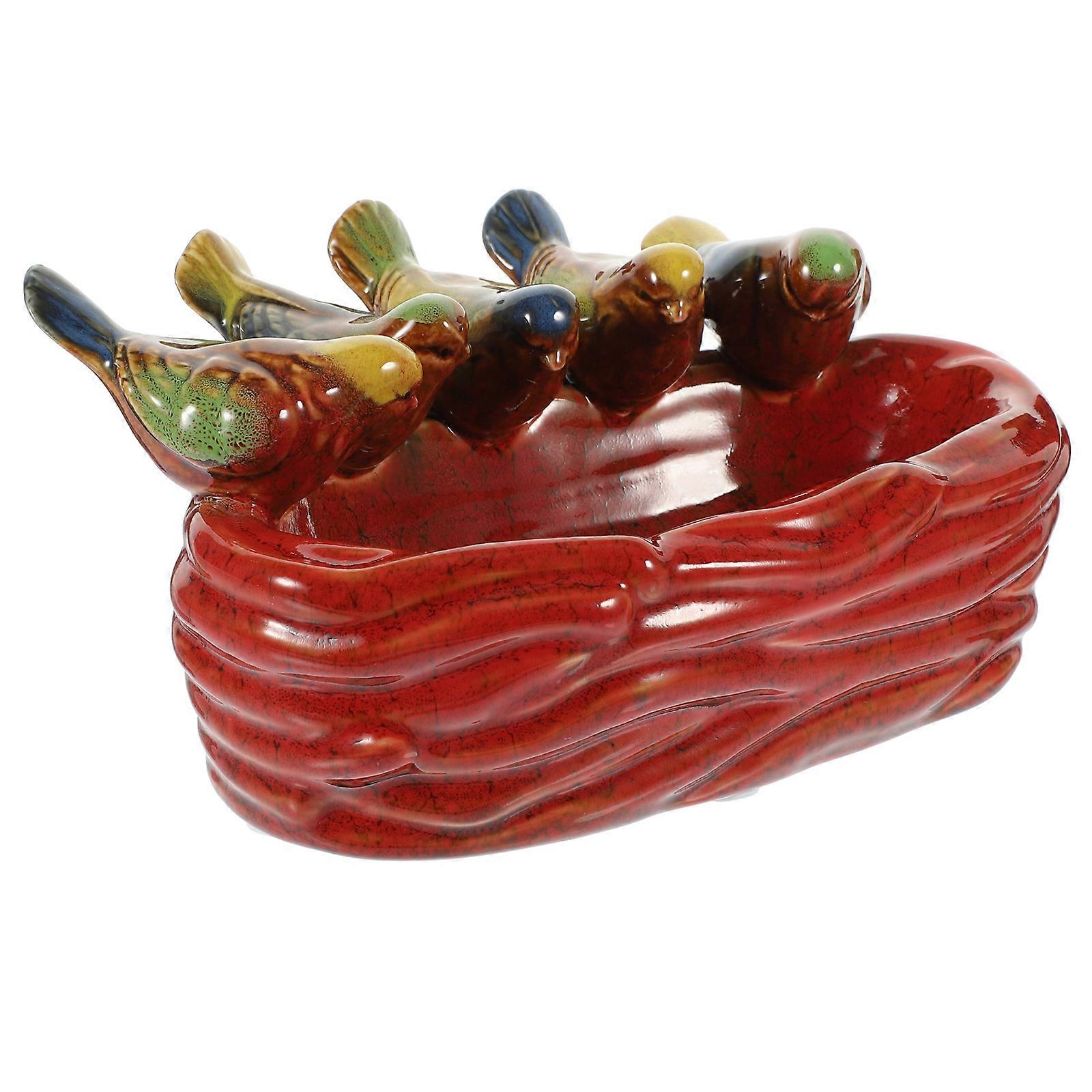 Here's a refined and appealing product description based on your input:
**1pc Creative Ceramic Bird Feeder & Delicate Fruit Plate – Chic Garden