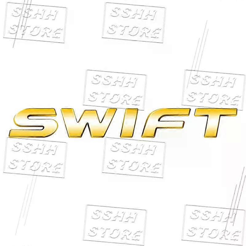 3D Meta Car Decor Letter Logo Emblem Rear Trunk Badge Sticker Suitable for Suzuki Swift Car Styling Accessories