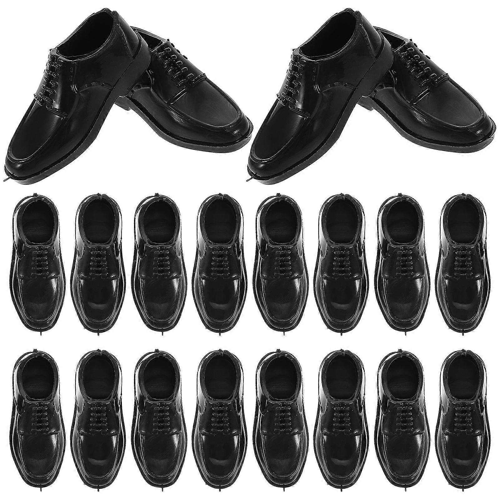 Miniature Shoes For Dolls Black Prince Charming Design 10Pairs