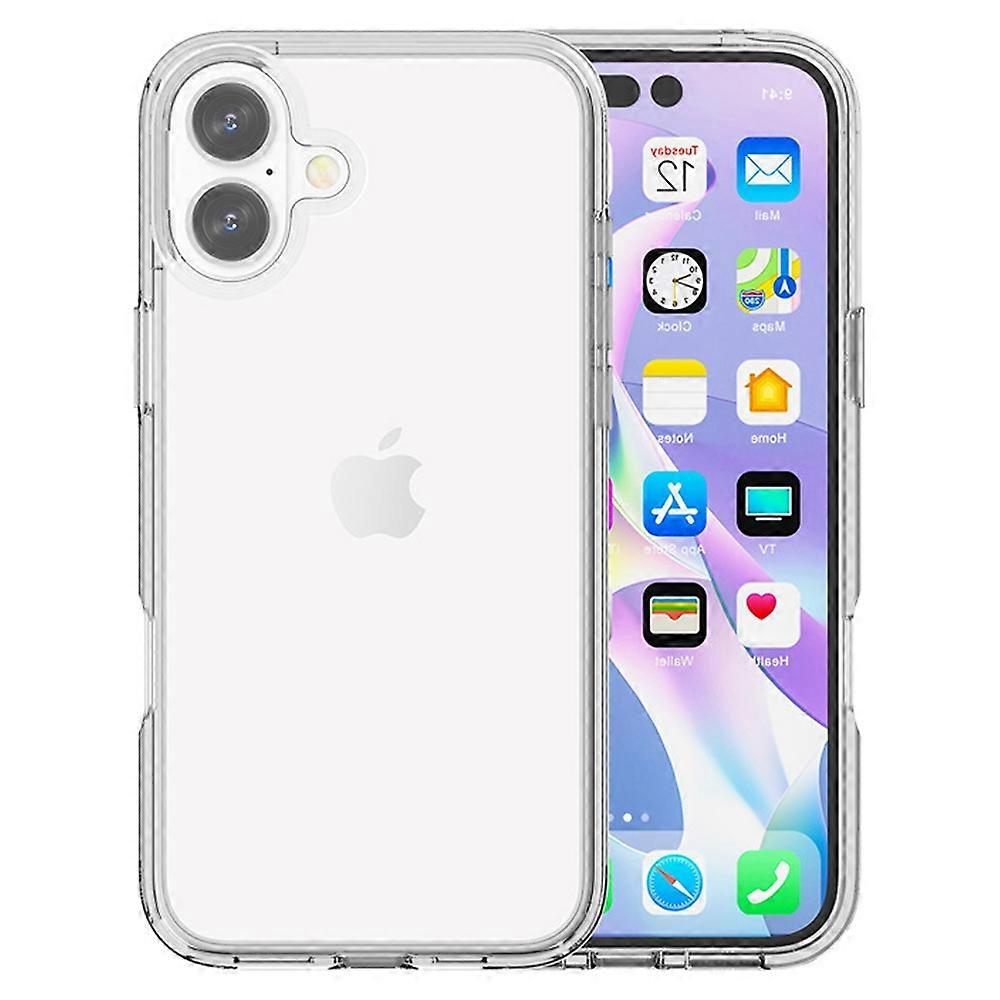 For iPhone 17 Case PC+TPU Shockproof Clear Phone Cover