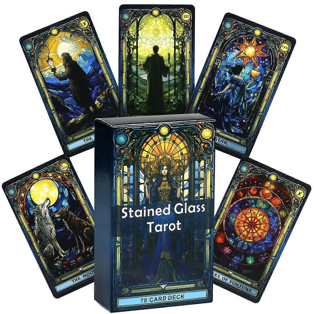 Stained Glass Tarot Deck - Waite Smith Tarot Cards Deck Reading