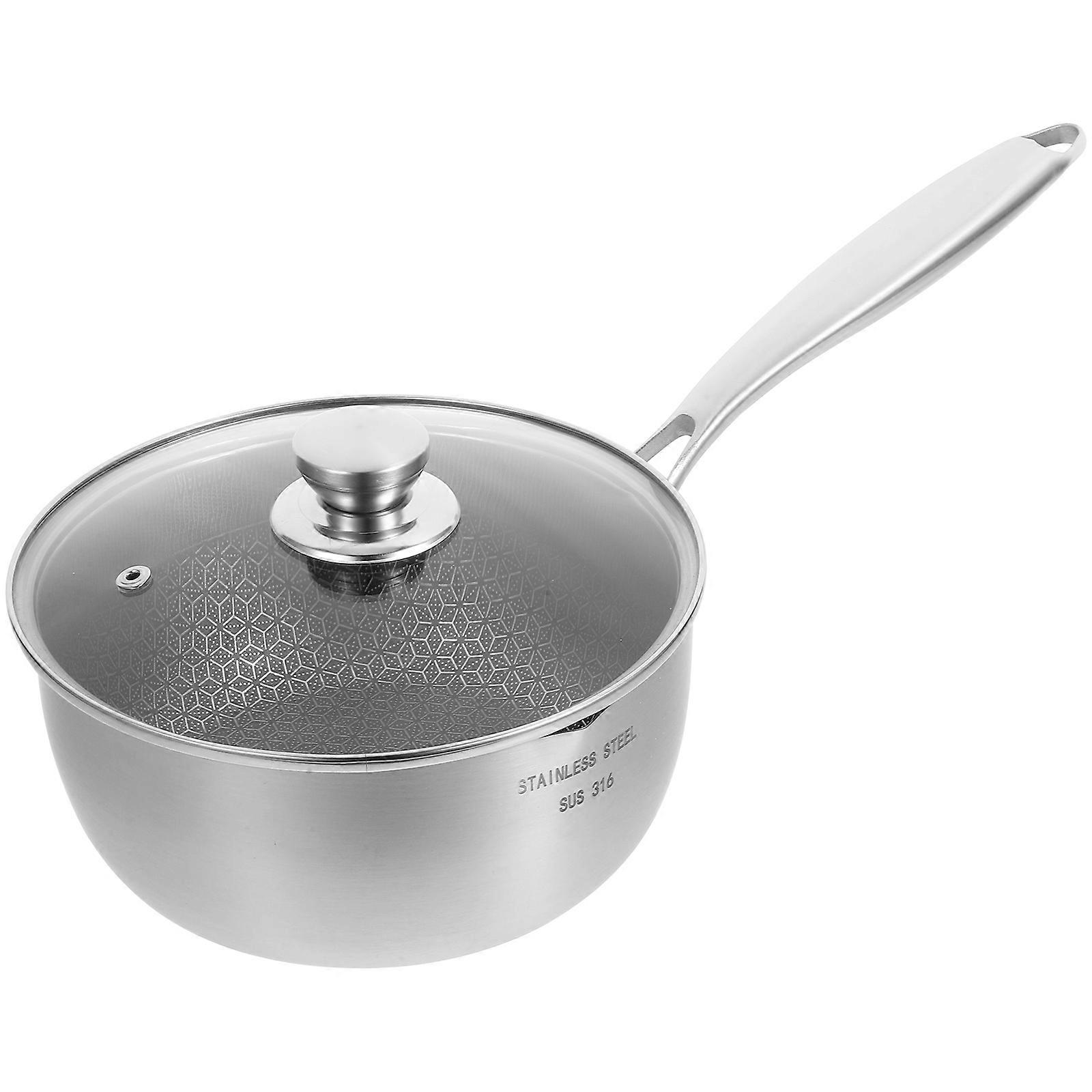 Small Soup Pot Stainless Steel Baby Food Preparation NonStick Without Coating 1Set