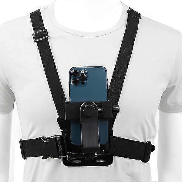 Phone Chest Mount Harness Strap Holder Clip Set