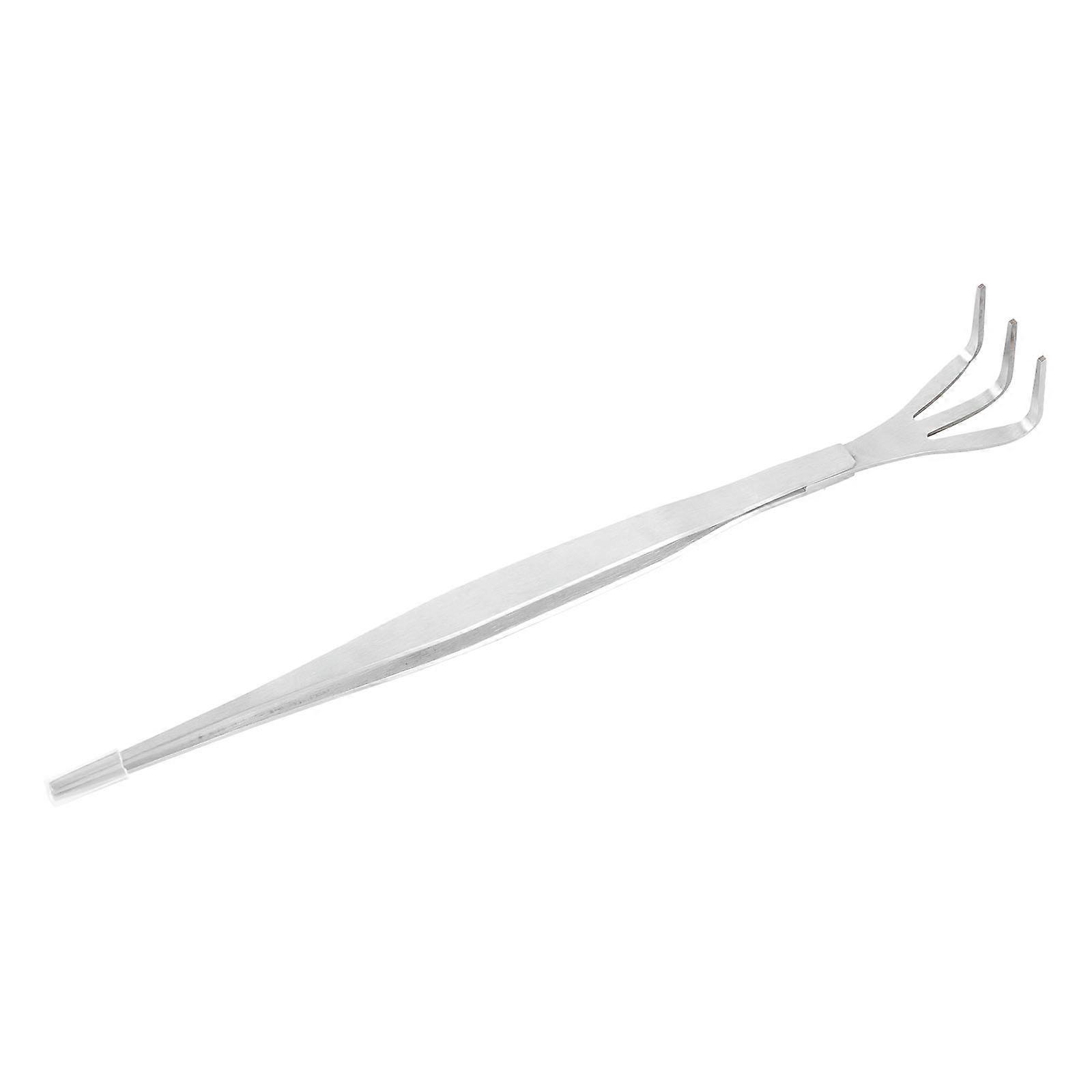 Stainless Steel Tweezers Rake for Gardening Use Durable Rustproof Perfect for Small Gardens and Potted Plants 7.5 inches
