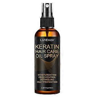 Keratine Hair Serum Spray - gladmakende droge schadeherstelbehandeling Premium formule, anti kroes hittebeschermingsspray voor vrouwen 100ML