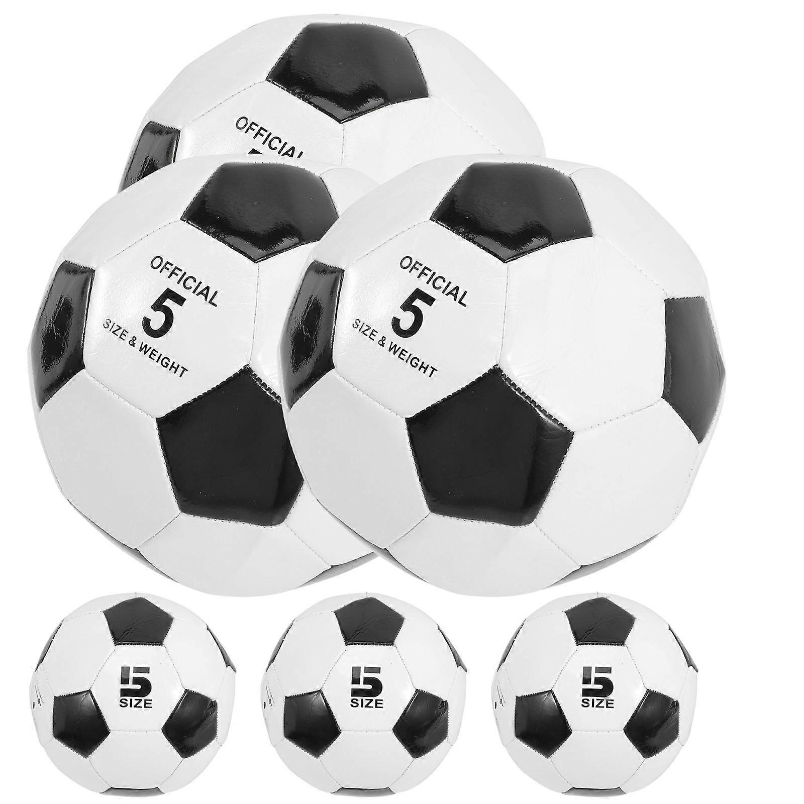 Soccer Packs PVC Machine Stitched Balls for Game Training Practice 6Pcs