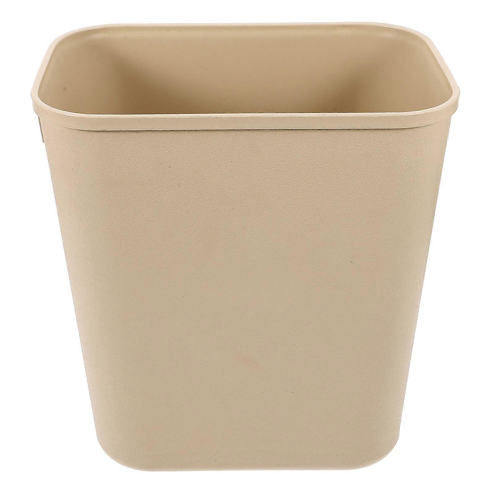 Garbage Bucket Plastic Trash Can Waste Collection Home Use Yellow 8L 1Set