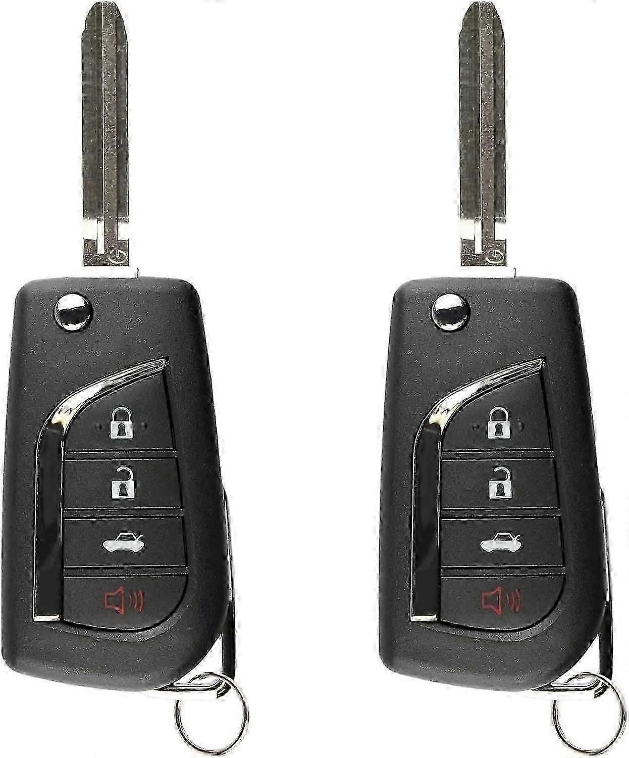 High quality   2X Keyless Entry Remote Car Key Fob Control 4-Button Flip Replacem