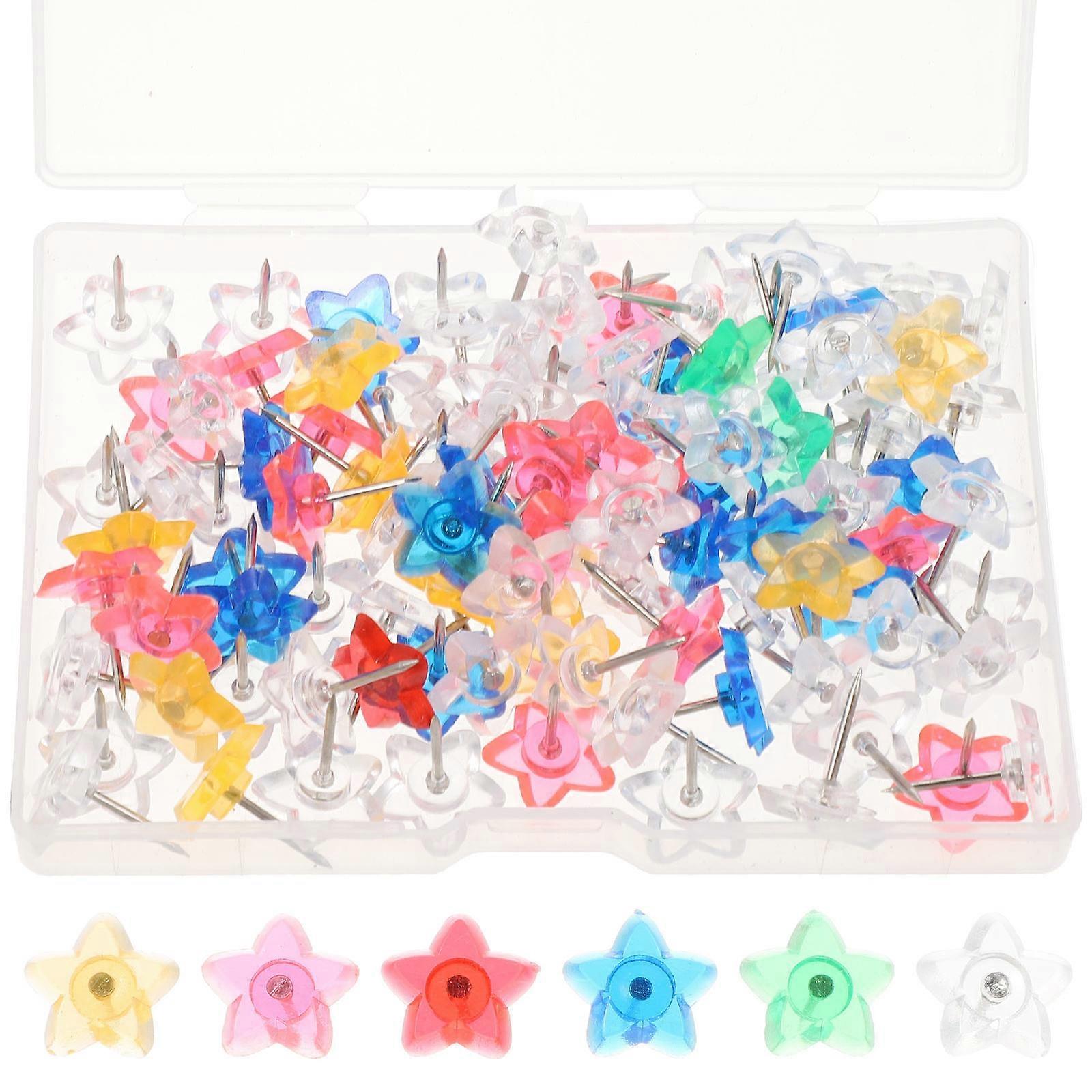 Soft Thumb Tacks Daily Use Pushpins Office Study Metal 100Pcs