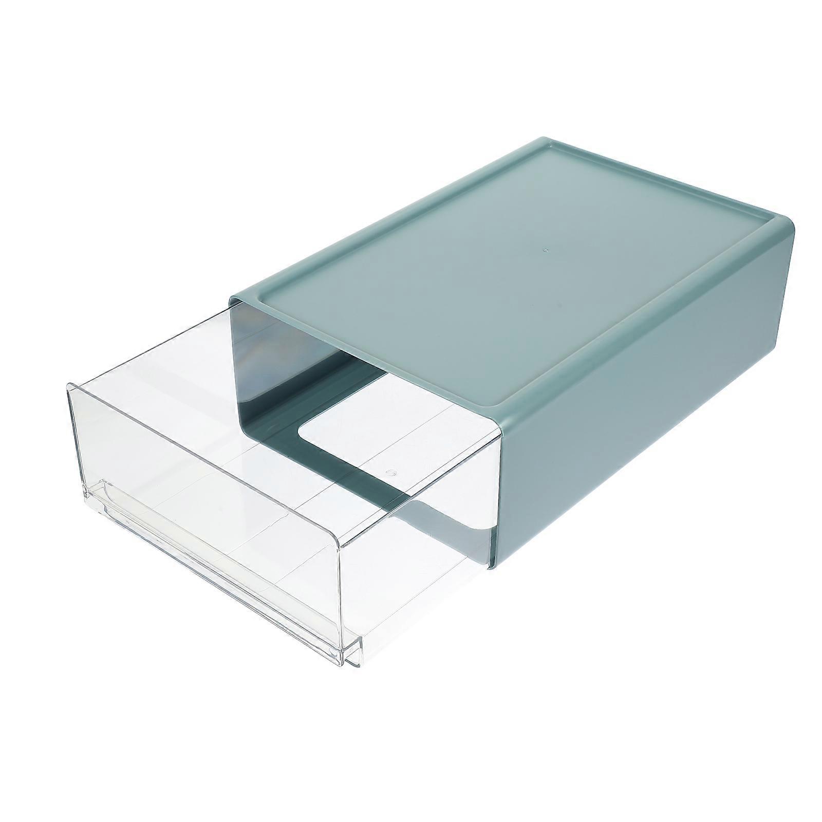 It looks like you've provided a product title or description for a **transparent multi layer desktop storage box** commonly used in offices or dorm