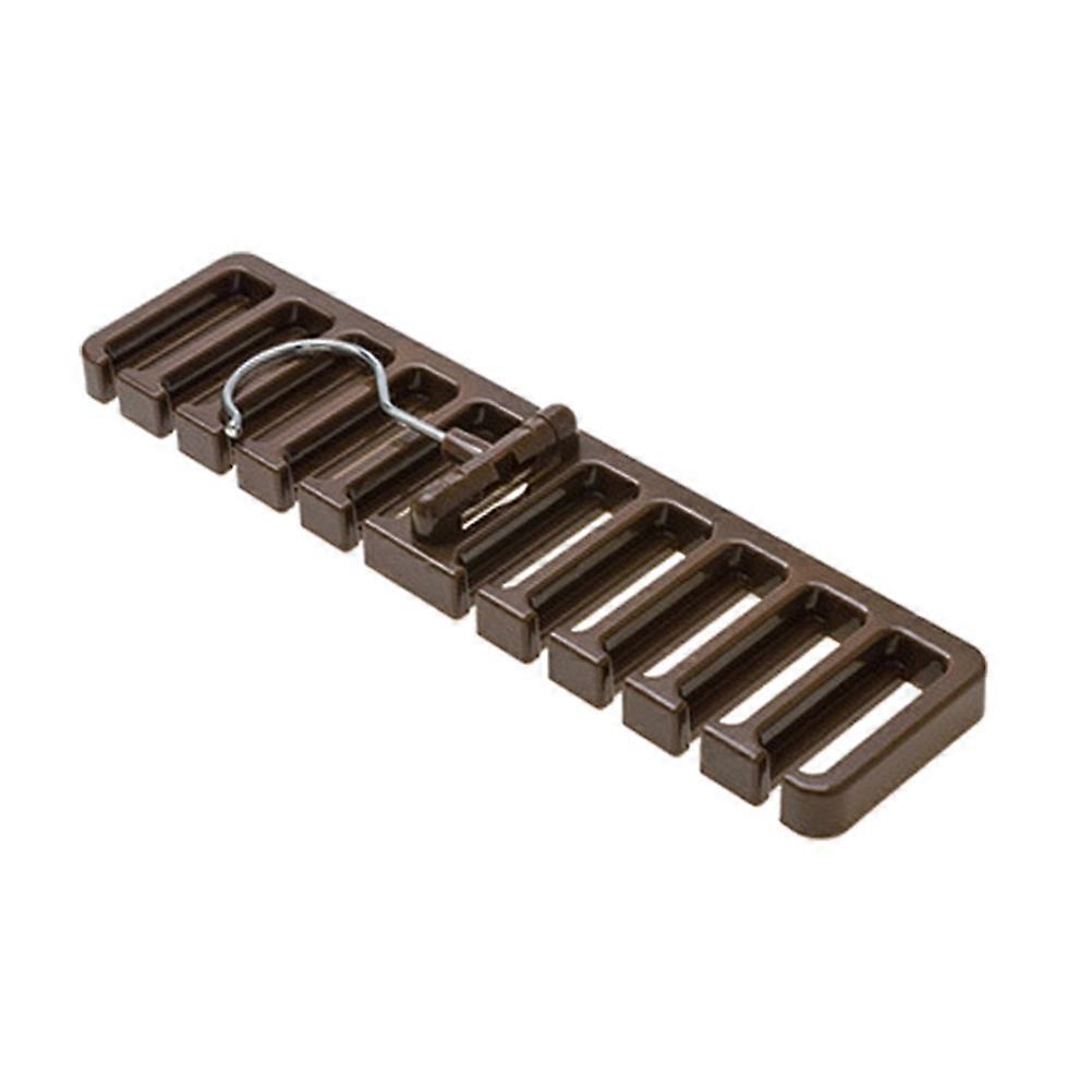 クローゼット用ハンギングラック多機能収納オーガナイザー30.50X7.30X1.40CMブラウンアイアン素材1パック