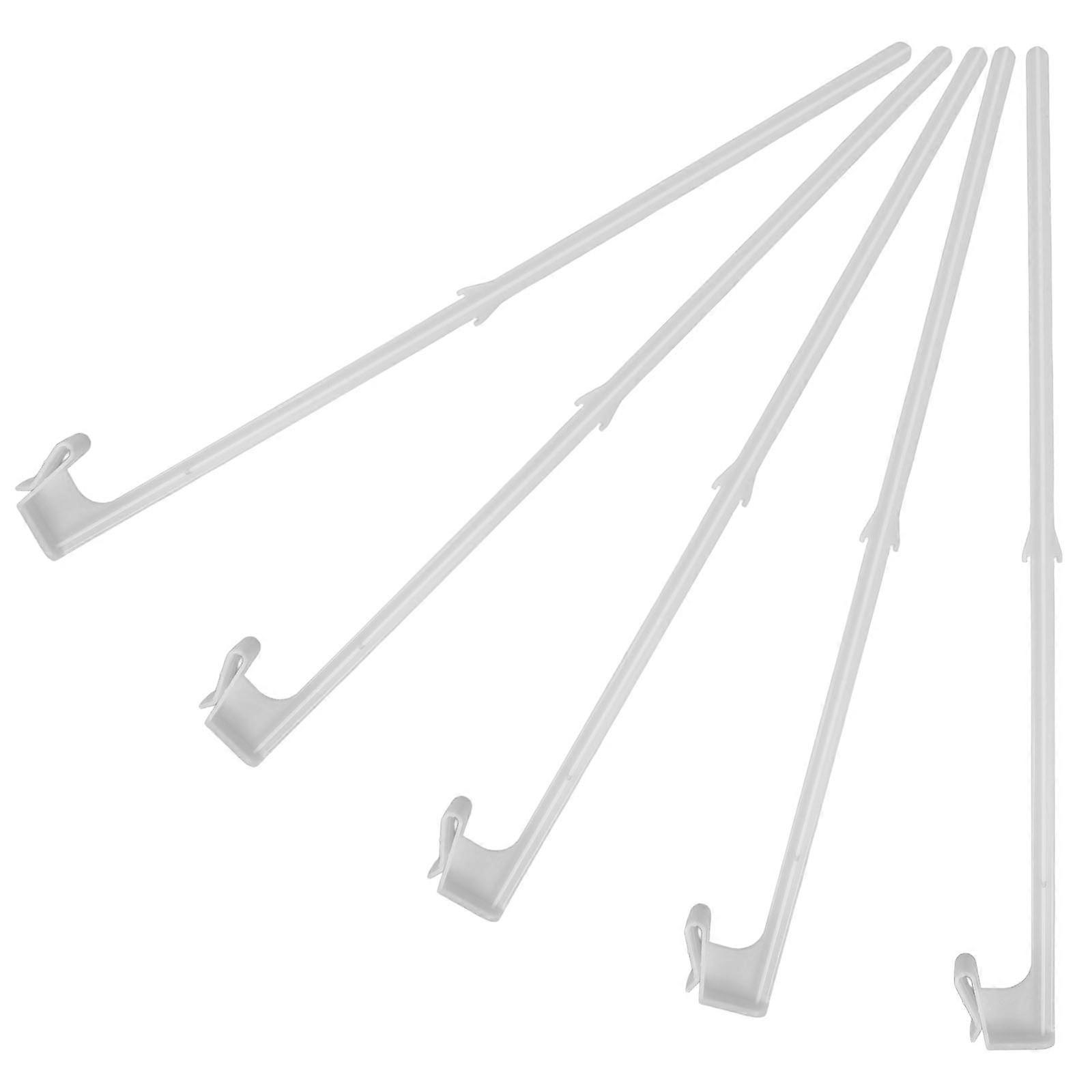 Window Flag Holder Car Flag Poles Vehicle Parade Displaying Flags 5Pcs White Plastic