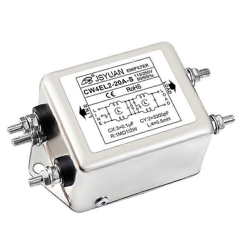 Single-phase AC two-stage power filter CW4EL2-10/20/30A-S bolt PLC variable frequency interference 220V