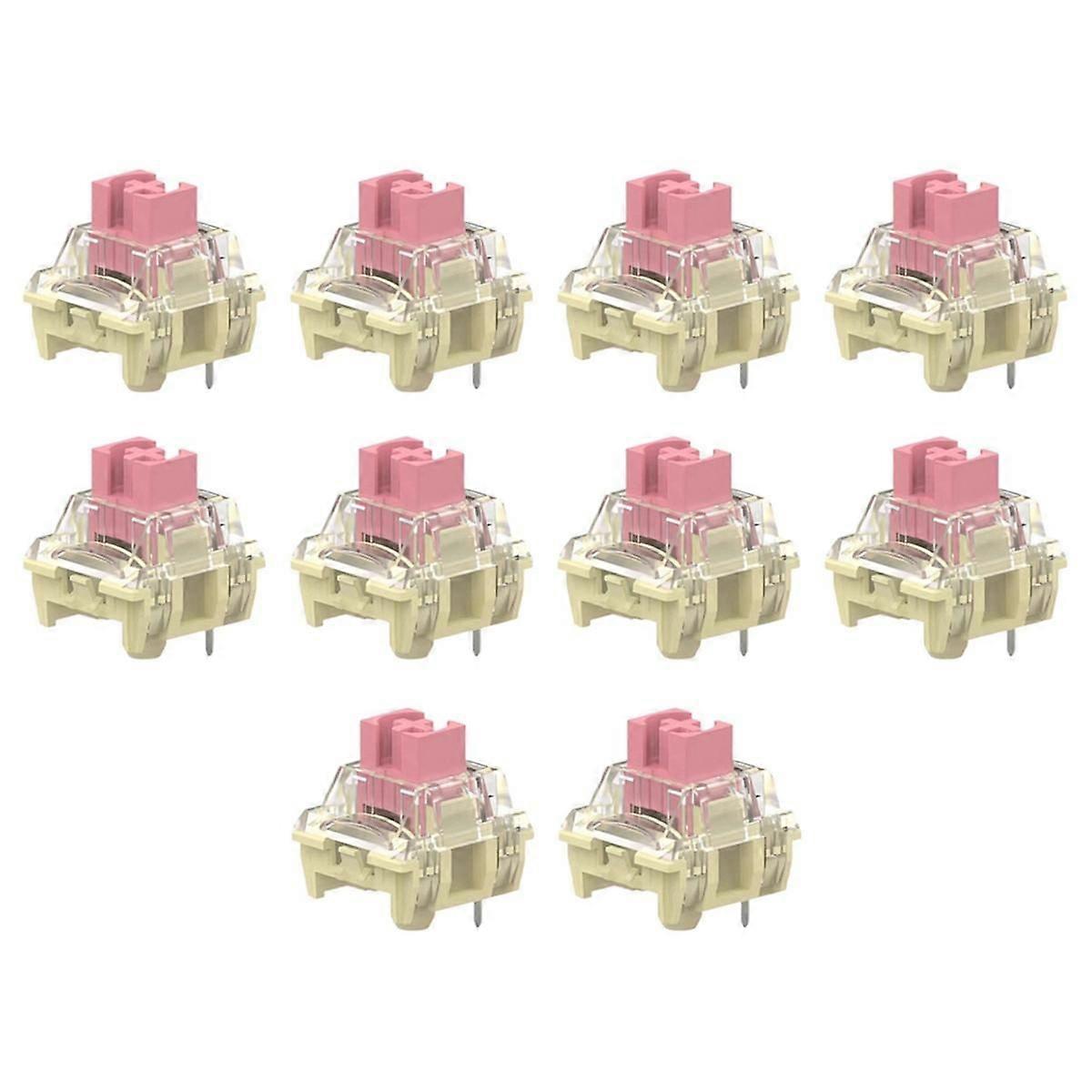 10PCS Pink Keyboard Axis V2 Silver Plated Mechanical Keyboard Axis DIY Keyboard Switch for Mechanical Keyboard