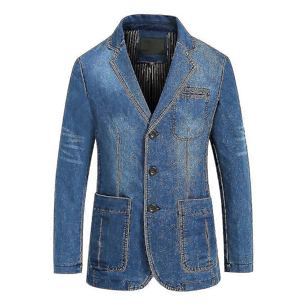 Men's Cotton Denim Oversized Jacket Suit