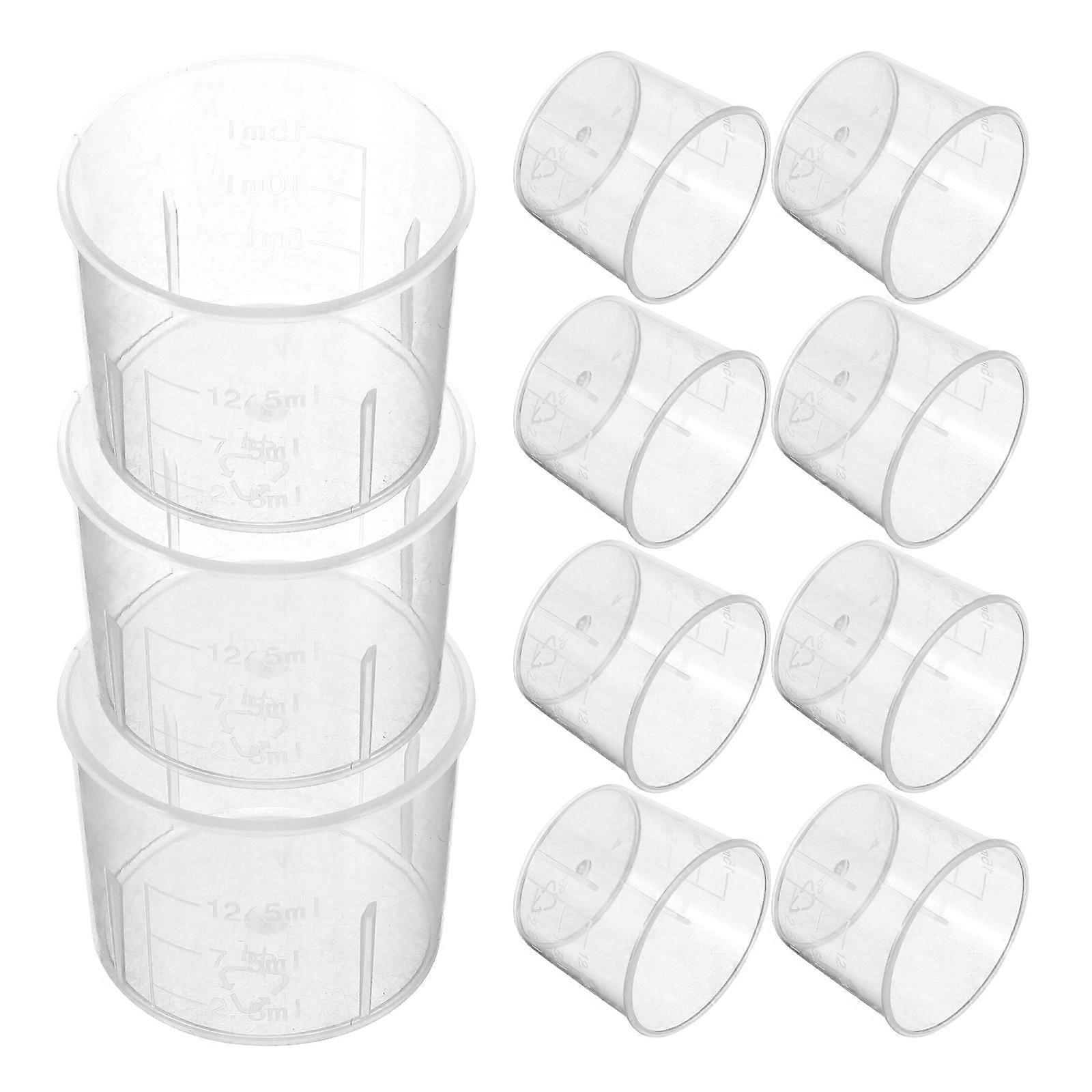 Clear Graduated Measuring Cups Set of 100 – Versatile Tools for Chemistry, Baking, Cooking & Lab Use – Accurate Liquid Measurement