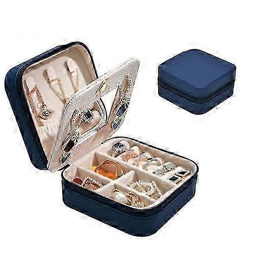 Square PU Jewelry Ring Earring Box Organizer