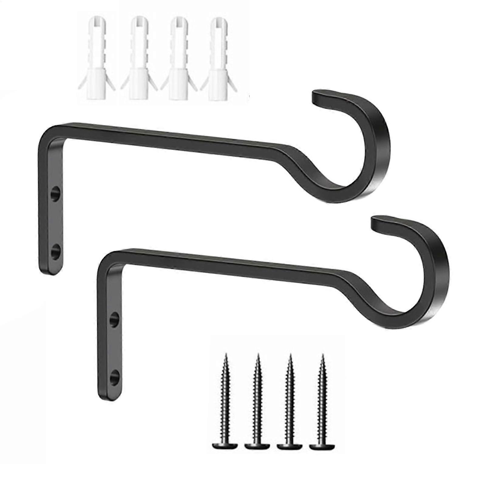 Plant Hanger 6 Inch Wall Mount Bracket with 2 Heavy Duty Hooks for Baskets Lanterns Wind Chimes Up to 20 lbs Capacity