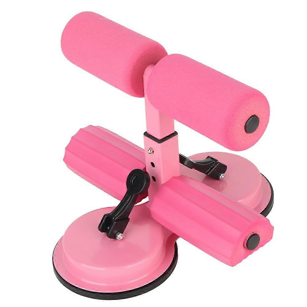Sit Up Bar - Portable Fitness Sit Up Assist Device with Double Suction Cups, Ideal for Abdominal and Full Body Workouts, Pink