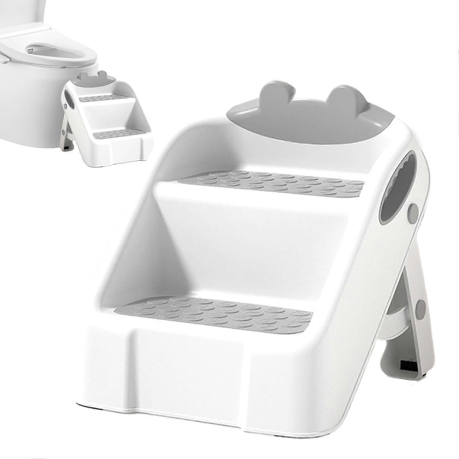 Stiefhocker Für Kinder - Faltbarer 2-Stufen Toilettenschritt Hocker Für Kleinkinder - Doppel-Up Modeller Für Badezimmer
