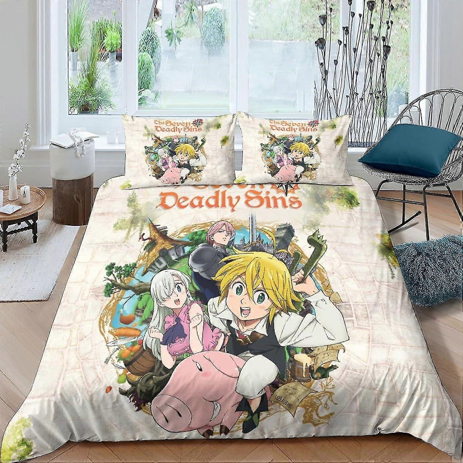 Conjunto de cama de capa de edredom 3D de três peças com fecho de zíper, capa de edredom de microfibra macia para crianças