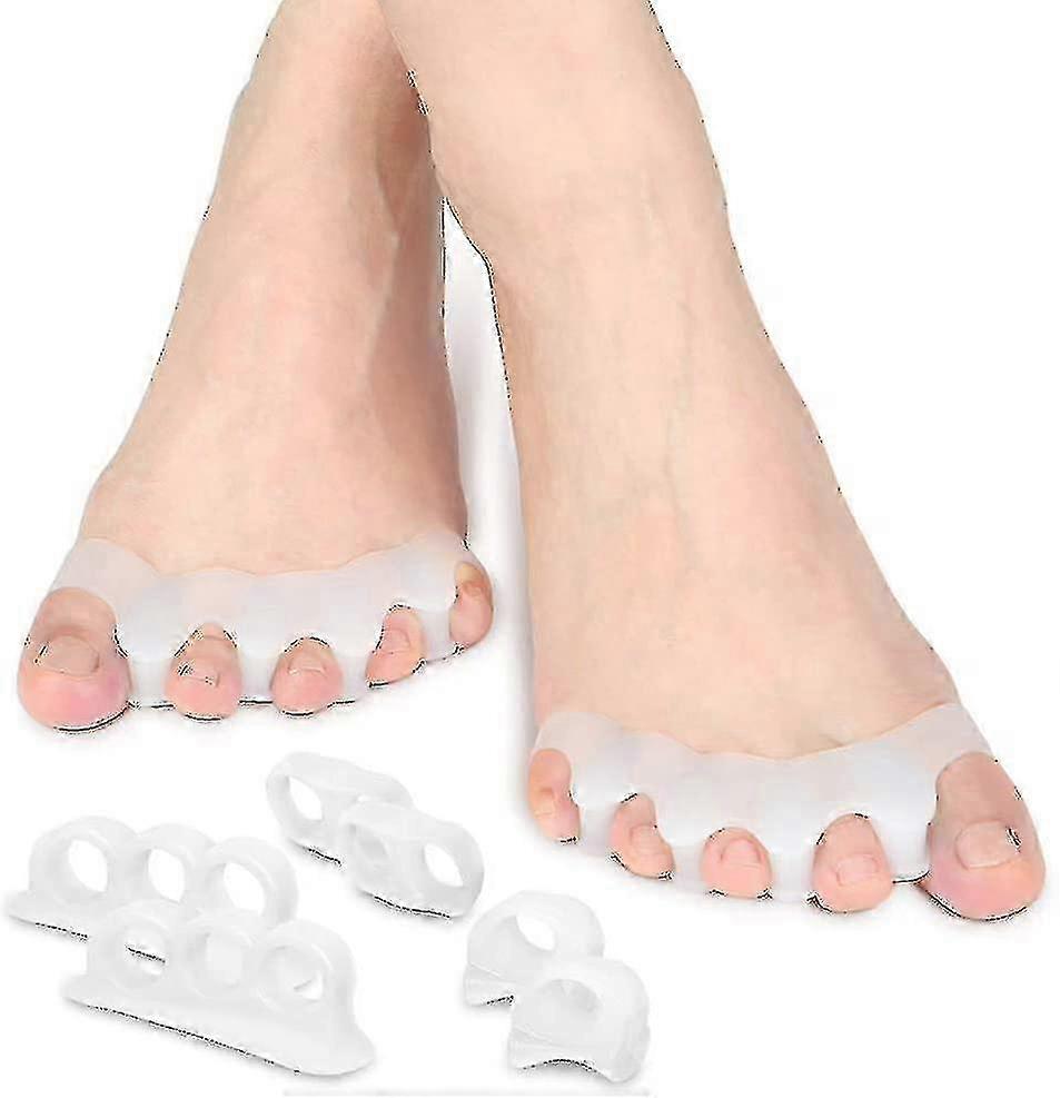 Silicone Toe Separator, Corrector for Bunions, Overlapping, and Bent Toes