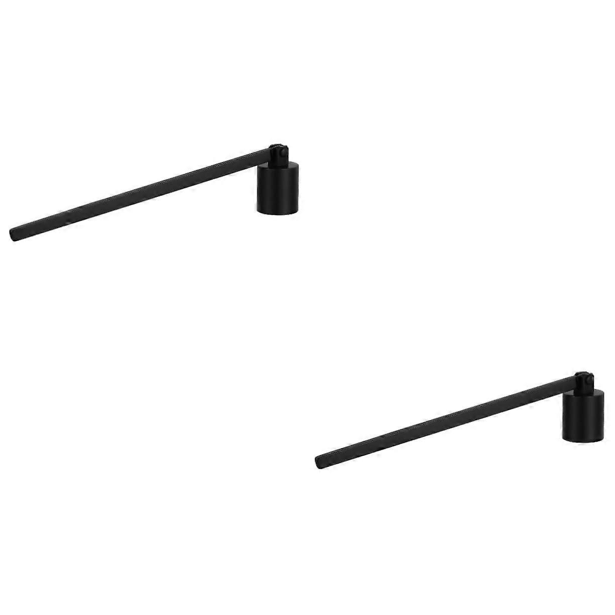 Pack of 2 Candle Tool with Long Handle Wick Trimmer Christmas Candle Snuffer Black