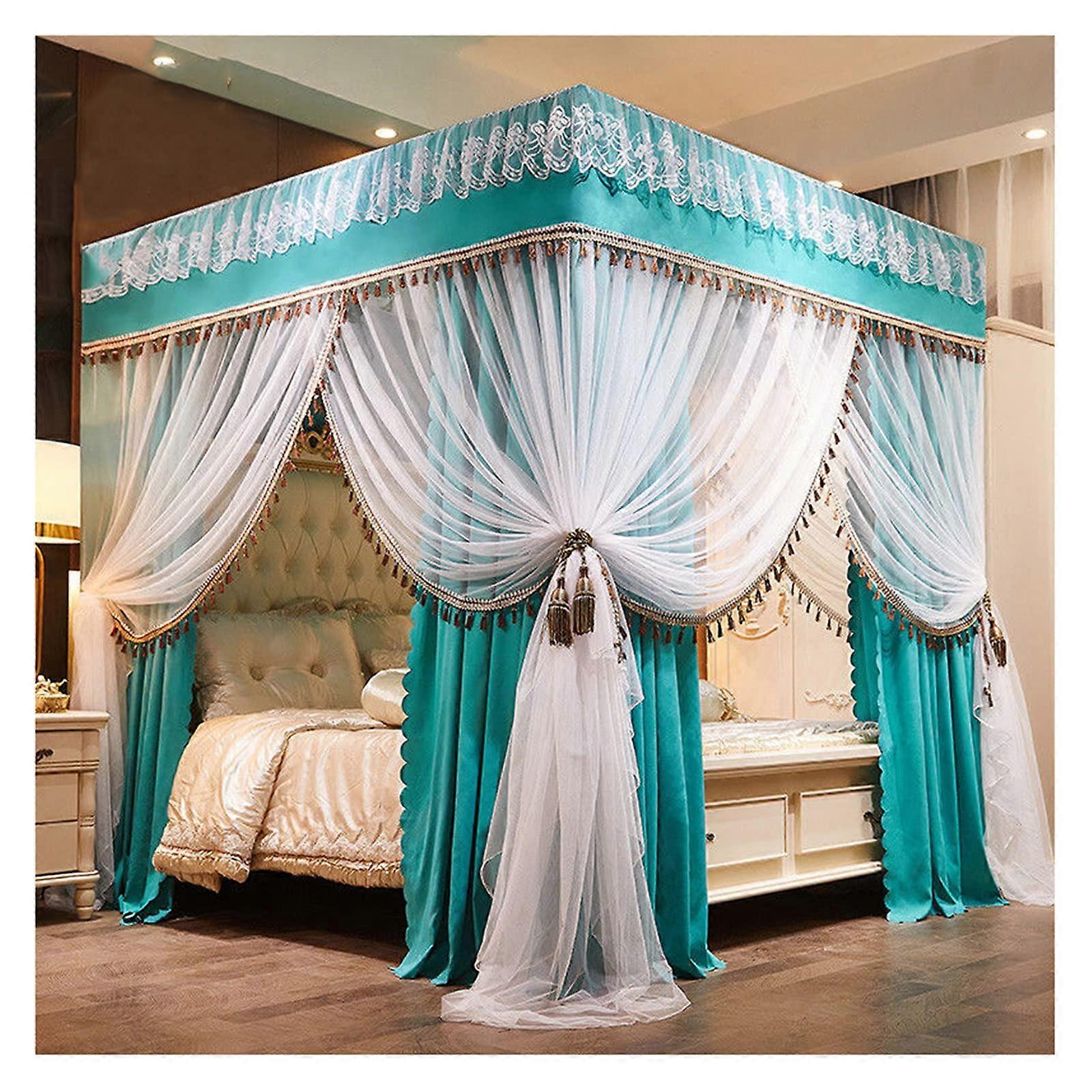 Princess bed curtains, mosquito net, canopy, fourposter bed, blackout bed canopy in king size (1.8 × 2 m / 5.9 × 6.6 ft).