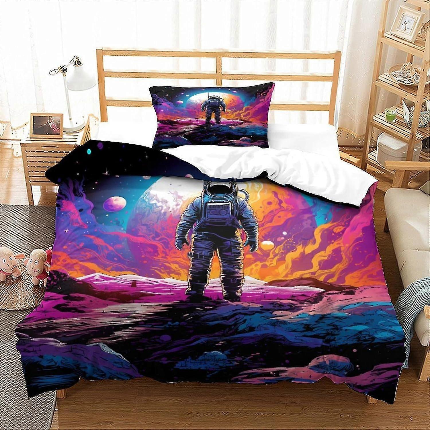 Cosmic Landscape 3D Printed Duvet Cover Set for Adults and Kids, No Comforter Included, Single Size