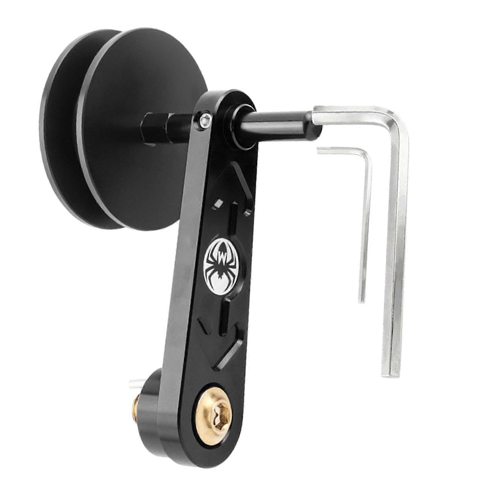 Single Speed Chain Tensioner for Bicycles, Aluminum Alloy, Stable Bicycle Tool, Outdoor Cycling Black (B)